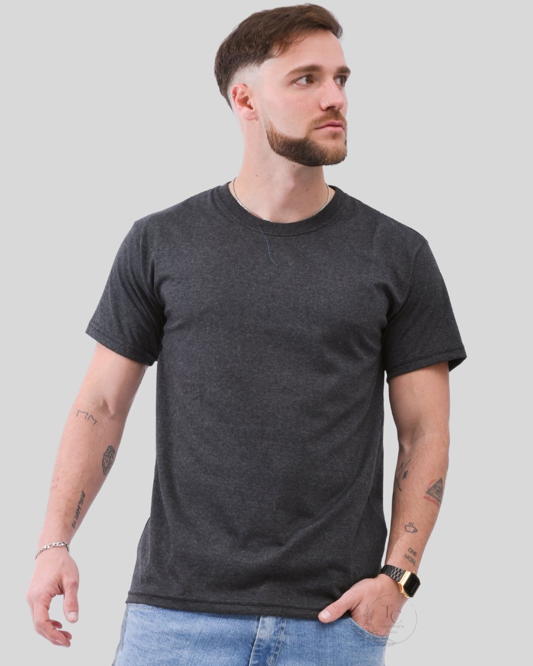 Remera Algodon peinado Jaspeada - Image 3