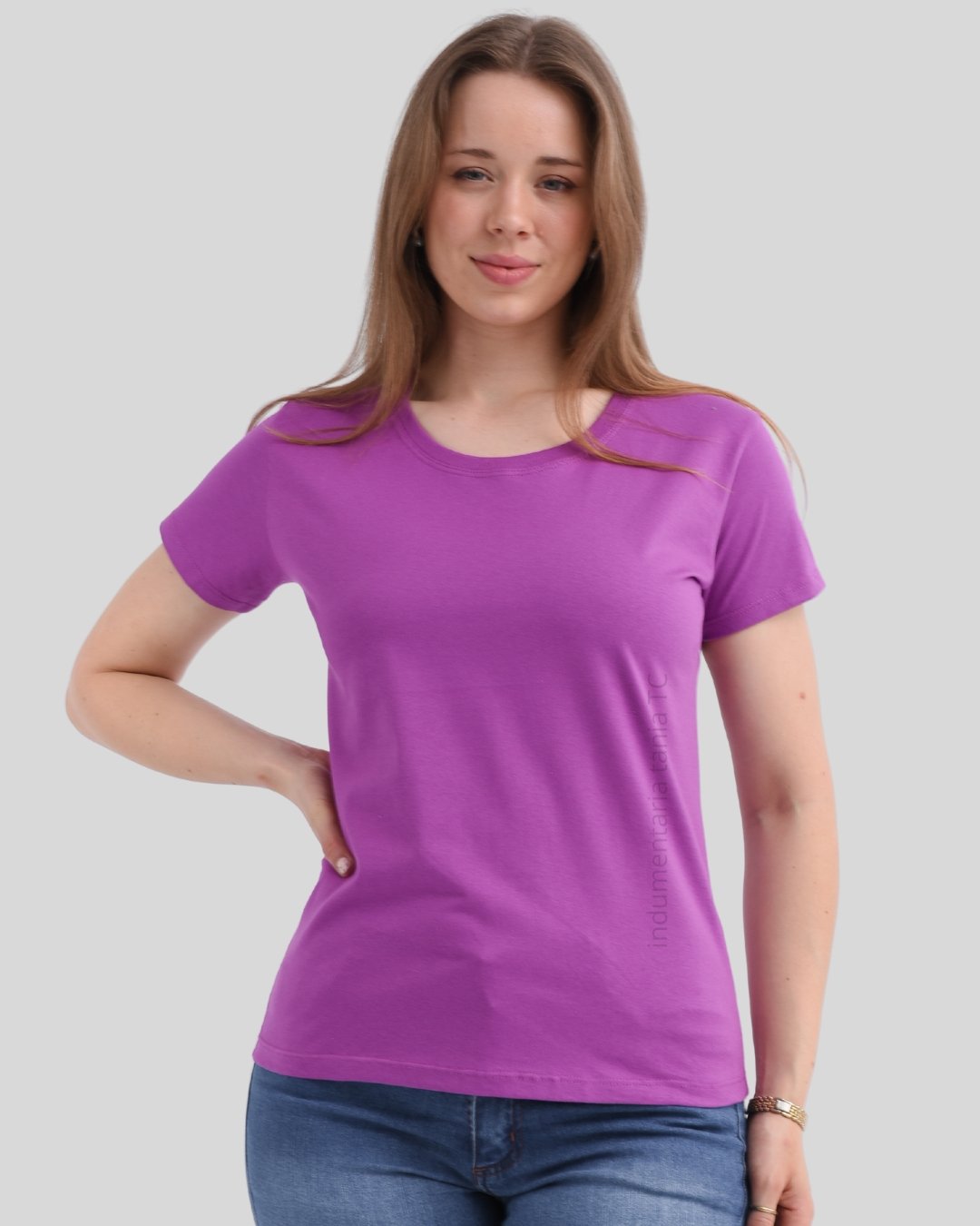 Remera algodon peinado 24/1 Dama - Image 3